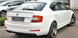 2 949 р. Лип спойлер CT Skoda Octavia A7 дорестайлинг лифтбэк (2012-2017) (Неокрашенный)  с доставкой в г. Чебоксары. Увеличить фотографию 2
