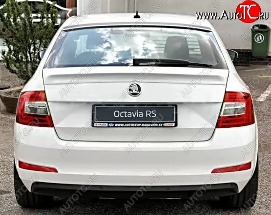 2 949 р. Лип спойлер CT Skoda Octavia A7 дорестайлинг лифтбэк (2012-2017) (Неокрашенный)  с доставкой в г. Чебоксары