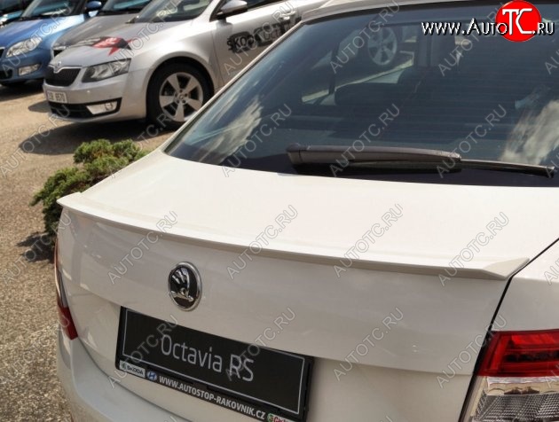 3 499 р. Лип спойлер CT Skoda Octavia A7 дорестайлинг лифтбэк (2012-2017) (Неокрашенный)  с доставкой в г. Чебоксары