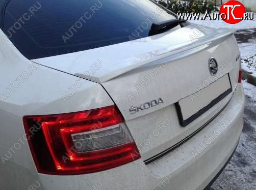 3 699 р. Лип спойлер RS Style Skoda Octavia A7 дорестайлинг лифтбэк (2012-2017) (Неокрашенный)  с доставкой в г. Чебоксары