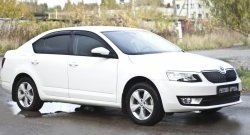 1 219 р. Зимняя заглушка решетки переднего бампера РА Skoda Octavia A7 дорестайлинг лифтбэк (2012-2017)  с доставкой в г. Чебоксары. Увеличить фотографию 3