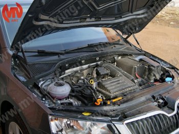 4 099 р. Упор капота MV-Tuning (двойной) Skoda Octavia A7 дорестайлинг лифтбэк (2012-2017)  с доставкой в г. Чебоксары. Увеличить фотографию 5
