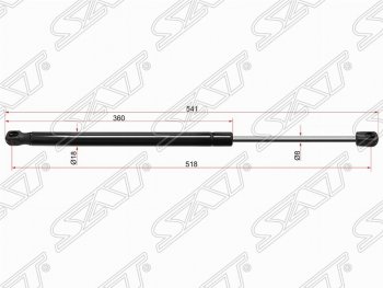 Газовый упор крышки багажника SAT Skoda Rapid ( NH3,  NH1) (2012-2020) дорестайлинг лифтбэк, хэтчбэк дорестайлинг, хэтчбэк рестайлинг, рестайлинг лифтбэк