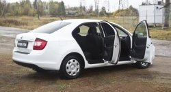 2 149 р. Накладки на порожки автомобиля RA Skoda Rapid NH3 дорестайлинг лифтбэк (2012-2017) (Комплект (передние+задние))  с доставкой в г. Чебоксары. Увеличить фотографию 4