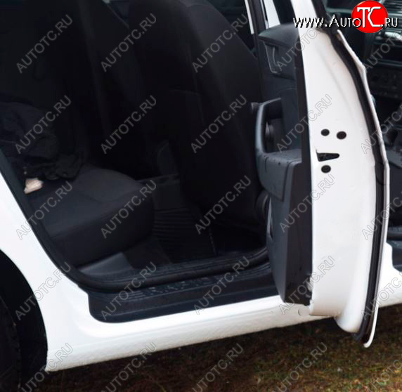 939 р. Накладки порожков салона RA Skoda Rapid NH1 хэтчбэк рестайлинг (2015-2020) (Задние)  с доставкой в г. Чебоксары