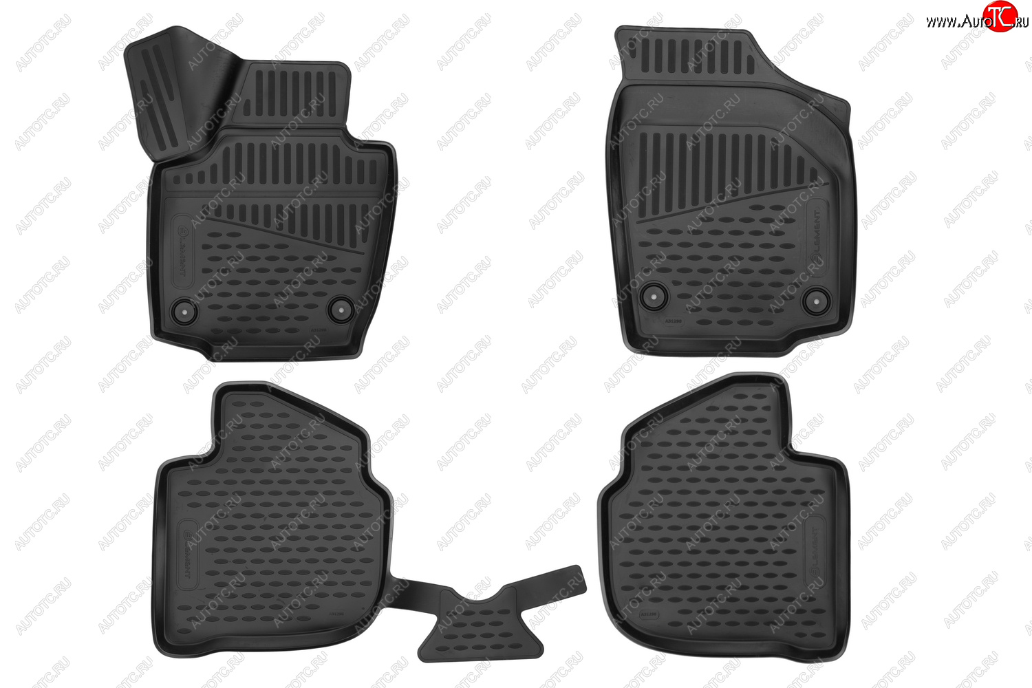 2 599 р. Комплект 3D ковриков салона Element (полиуретан) Skoda Rapid NH1 хэтчбэк рестайлинг (2015-2020)  с доставкой в г. Чебоксары