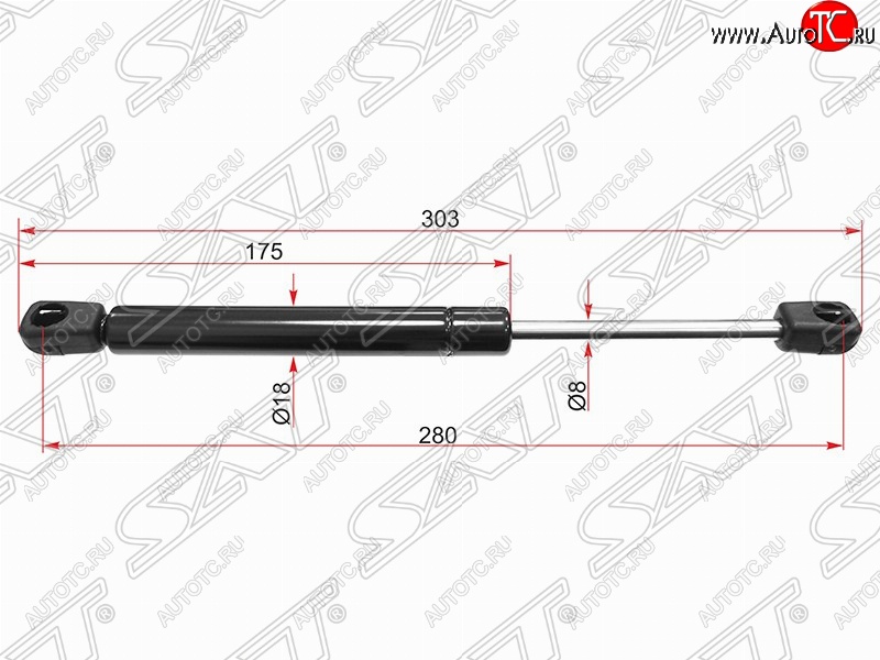 559 р. Газовый упор крышки багажника SAT  Skoda Superb  седан (2001-2006), Volkswagen Passat  B5 (1996-2000)  с доставкой в г. Чебоксары