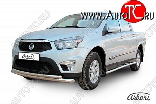 14 579 р. Обвес переднего бампера Arbori  SSANGYONG Actyon Sport (2012-2025)  с доставкой в г. Чебоксары
