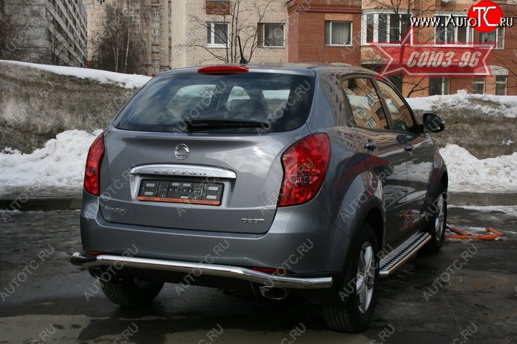 12 194 р. Защита заднего бампера (d60) волна Souz-96 SSANGYONG Actyon дорестайлинг (2010-2013)  с доставкой в г. Чебоксары
