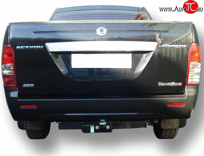 8 699 р. Фаркоп (SPORTS) Лидер Плюс (с нерж. пластиной) SSANGYONG Actyon 1 (2006-2010) (Без электропакета)  с доставкой в г. Чебоксары