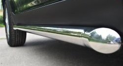 12 299 р. Защита порогов из круглой трубы диаметром 63 мм Russtal SSANGYONG Actyon дорестайлинг (2010-2013) (Защита порогов с со скосами на торцах (вариант 1))  с доставкой в г. Чебоксары. Увеличить фотографию 3