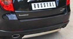 11 599 р. Защита заднего бампера (Ø75x42 мм, нержавейка) Russtal SSANGYONG Actyon дорестайлинг (2010-2013)  с доставкой в г. Чебоксары. Увеличить фотографию 2
