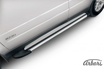 11 789 р. Порожки для ног Arbori Luxe Silver  SSANGYONG Kyron (2005-2016) дорестайлинг, рестайлинг  с доставкой в г. Чебоксары. Увеличить фотографию 2