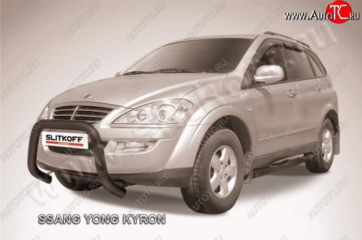 18 999 р. Кенгурятник низкий d76 мини  SSANGYONG Kyron (2005-2007) дорестайлинг (Цвет: серебристый)  с доставкой в г. Чебоксары