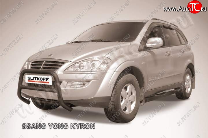 16 899 р. Кенгурятник низкий d57 черны  SSANGYONG Kyron (2005-2007) дорестайлинг (Цвет: серебристый)  с доставкой в г. Чебоксары