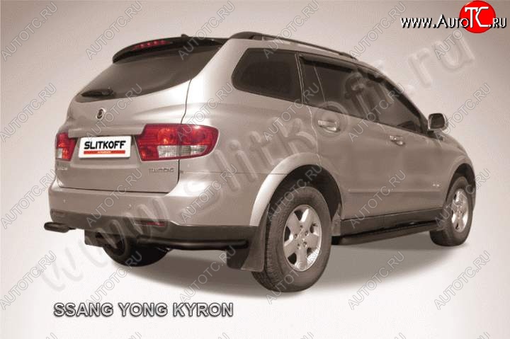 5 399 р. Уголки d57 SSANGYONG Kyron дорестайлинг (2005-2007) (Цвет: серебристый)  с доставкой в г. Чебоксары