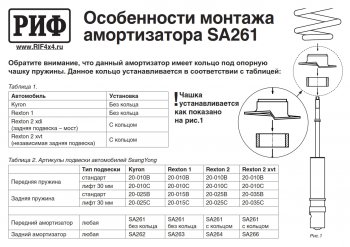 5 719 р. Амортизатор передний усиленный (штатный и лифт 0-30 мм, масляный) РИФ SSANGYONG Kyron дорестайлинг (2005-2007)  с доставкой в г. Чебоксары. Увеличить фотографию 3