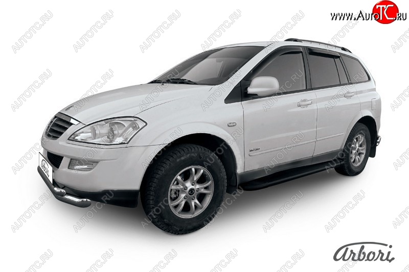11 609 р. Порожки для ног Arbori Optima Black  SSANGYONG Kyron (2007-2016) рестайлинг  с доставкой в г. Чебоксары