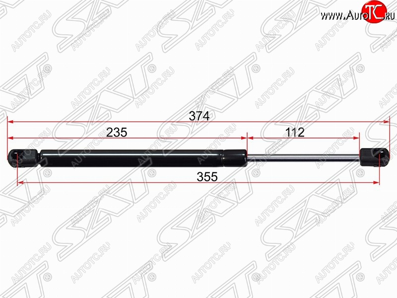 449 р. Газовый упор крышки багажника SAT  SSANGYONG Rexton ( Y200,  Y250,  Y290) (2001-2017)  с доставкой в г. Чебоксары