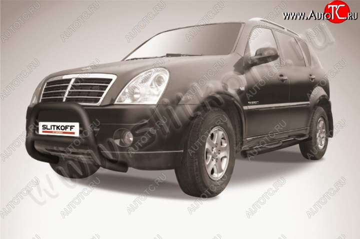 23 599 р. Кенгурятник d76 низкий  SSANGYONG Rexton  Y250 (2006-2012) (Цвет: серебристый)  с доставкой в г. Чебоксары
