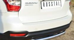 15 799 р. Одинарная защита заднего бампера из трубы диаметром 63 мм SLITKOFF  Subaru Forester  SJ (2012-2016) дорестайлинг  с доставкой в г. Чебоксары. Увеличить фотографию 2