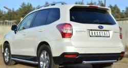 15 799 р. Одинарная защита заднего бампера из трубы диаметром 63 мм SLITKOFF  Subaru Forester  SJ (2012-2016) дорестайлинг  с доставкой в г. Чебоксары. Увеличить фотографию 4