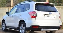 15 999 р. Одинарная защита заднего бампера из трубы диаметром 76 мм SLITKOFF  Subaru Forester  SJ (2012-2016) дорестайлинг  с доставкой в г. Чебоксары. Увеличить фотографию 4