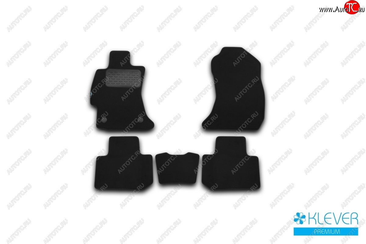 3 399 р. Текстильные коврики салона Klever Premium Subaru Forester SJ дорестайлинг (2012-2016) (Черные)  с доставкой в г. Чебоксары