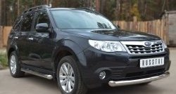 15 999 р. Одинарная защита переднего бампера диаметром 76 мм SLITKOFF  Subaru Forester  SH (2008-2013)  с доставкой в г. Чебоксары. Увеличить фотографию 2