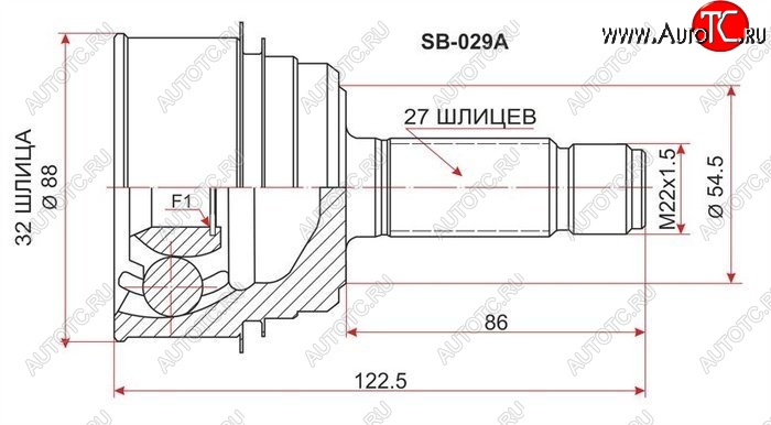 1 499 р. ШРУС SAT (наружный, GDB EJ20 6MT 4WD)  Subaru Impreza ( GD,  GG) (2000-2007) седан дорестайлинг, хэтчбэк дорестайлинг, седан 1-ый рестайлинг, хэтчбэк 1-ый рестайлинг, седан 2-ой рестайлинг, хэтчбэк 2-ой рестайлинг  с доставкой в г. Чебоксары