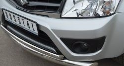 18 999 р. Защита переднего бампера (2 трубыØ76 и 42 мм, нержавейка) SLITKOFF  Suzuki Grand Vitara  JT (2012-2016) 3 двери 2-ой рестайлинг  с доставкой в г. Чебоксары. Увеличить фотографию 4