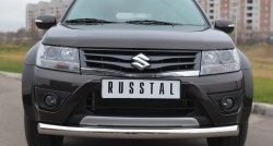15 999 р. Одинарная защита переднего бампера диаметром 76 мм (5 дв.) SLITKOFF  Suzuki Grand Vitara ( JT 5 дверей,  JT) (2012-2016) 2-ой рестайлинг, 3 двери 2-ой рестайлинг  с доставкой в г. Чебоксары. Увеличить фотографию 4