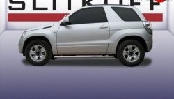 Защита порогов из круглой трубы диаметром 57 мм Slitkoff Suzuki Grand Vitara  JT 3 двери (2005-2008) дорестайлинг