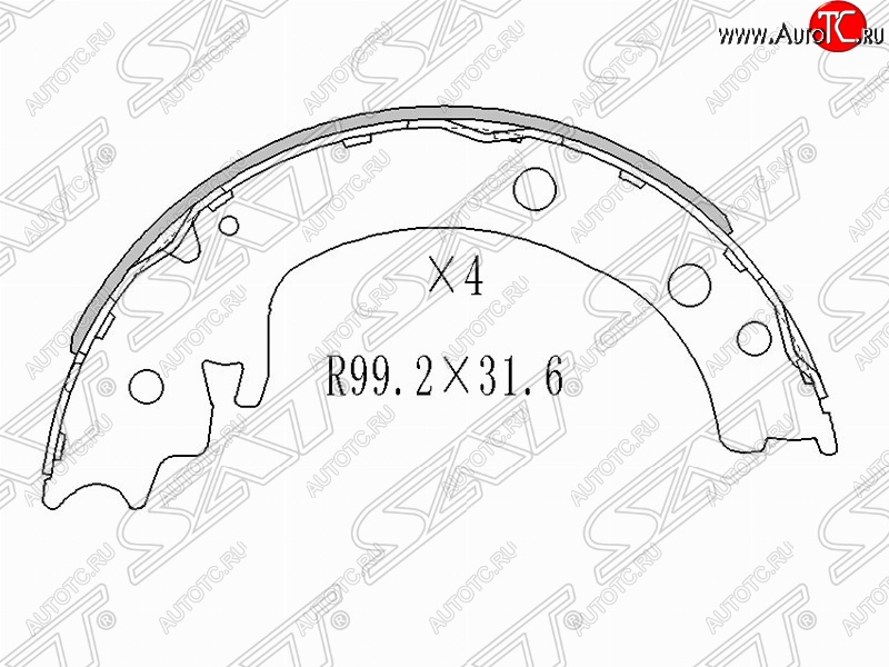 1 429 р. Колодки тормозные задние SAT Suzuki Grand Vitara JT 5 дверей дорестайлинг (2005-2008)  с доставкой в г. Чебоксары