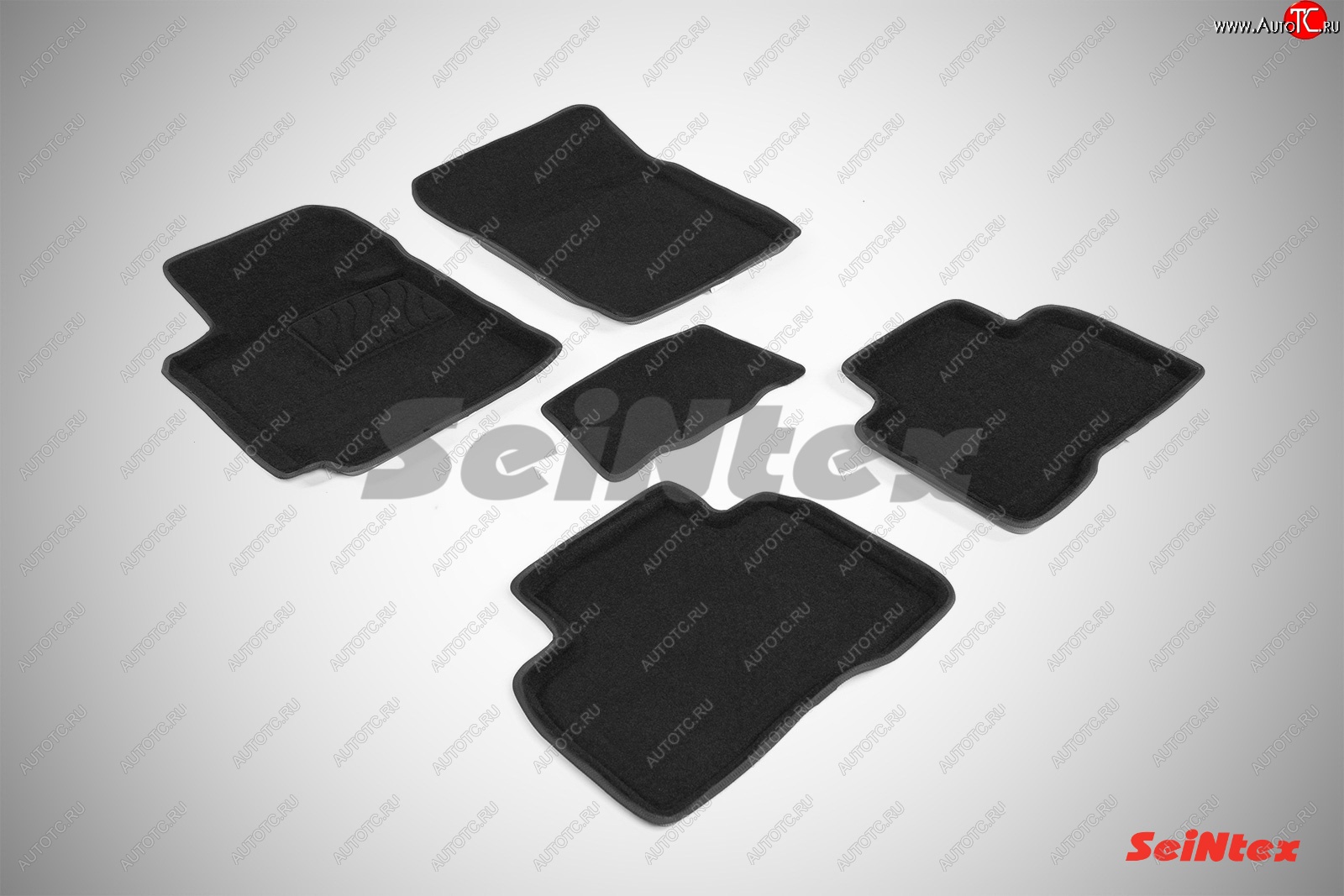 5 449 р. Комплект 3D ковриков в салон (ворсовые / чёрные) Seintex Suzuki Grand Vitara JT 5 дверей дорестайлинг (2005-2008)  с доставкой в г. Чебоксары