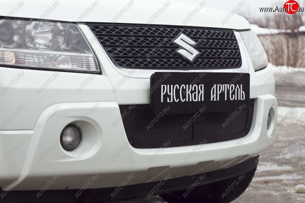 2 209 р. Защитная сетка решетки переднего бампера РА  Suzuki Grand Vitara ( JT 3 двери,  JT 5 дверей) (2008-2012) 1-ый рестайлинг  с доставкой в г. Чебоксары