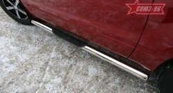 Защита порогов с проступью Souz-96 (d76) Suzuki Grand Vitara  JT 3 двери (2005-2008) дорестайлинг