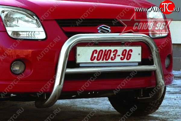 7 910 р. Защита переднего бампера Souz-96 (d60) Suzuki Ignis (2003-2008)  с доставкой в г. Чебоксары