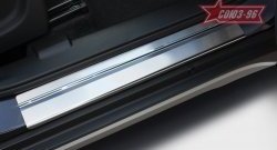 2 294 р. Накладки на внутренние пороги Souz-96  Suzuki SX4  JYB, JYA (2013-2016) хэтчбэк дорестайлинг  с доставкой в г. Чебоксары. Увеличить фотографию 2