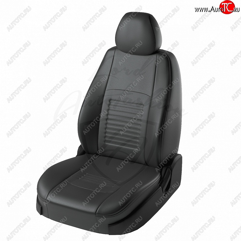6 799 р. Чехлы для сидений Lord Autofashion Турин (экокожа) Suzuki SX4 JYB, JYA хэтчбэк дорестайлинг (2013-2016) (Черный, вставка черная)  с доставкой в г. Чебоксары