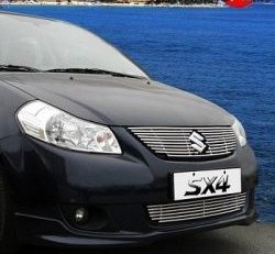 Декоративная вставка решетки радиатора Novline Suzuki SX4  GYA,GYB (2010-2016)  рестайлинг, хэтчбэк