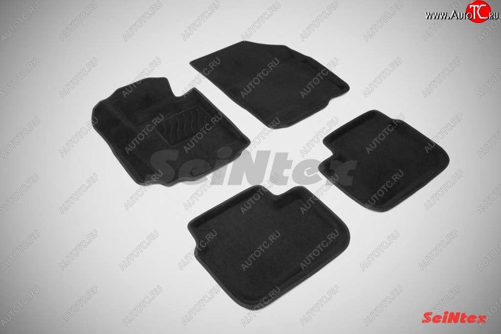 5 449 р. Износостойкие коврики в салон 3D SUZUKI SX4 черные (компл) Suzuki SX4 GYA,GYB  рестайлинг, хэтчбэк (2010-2016)  с доставкой в г. Чебоксары