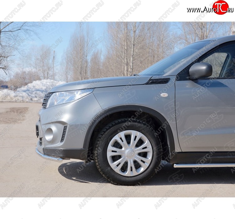 14 799 р. Одинарная защита переднего бампера диаметром 42 мм SLITKOFF  Suzuki Vitara  LY (2015-2019) дорестайлинг  с доставкой в г. Чебоксары