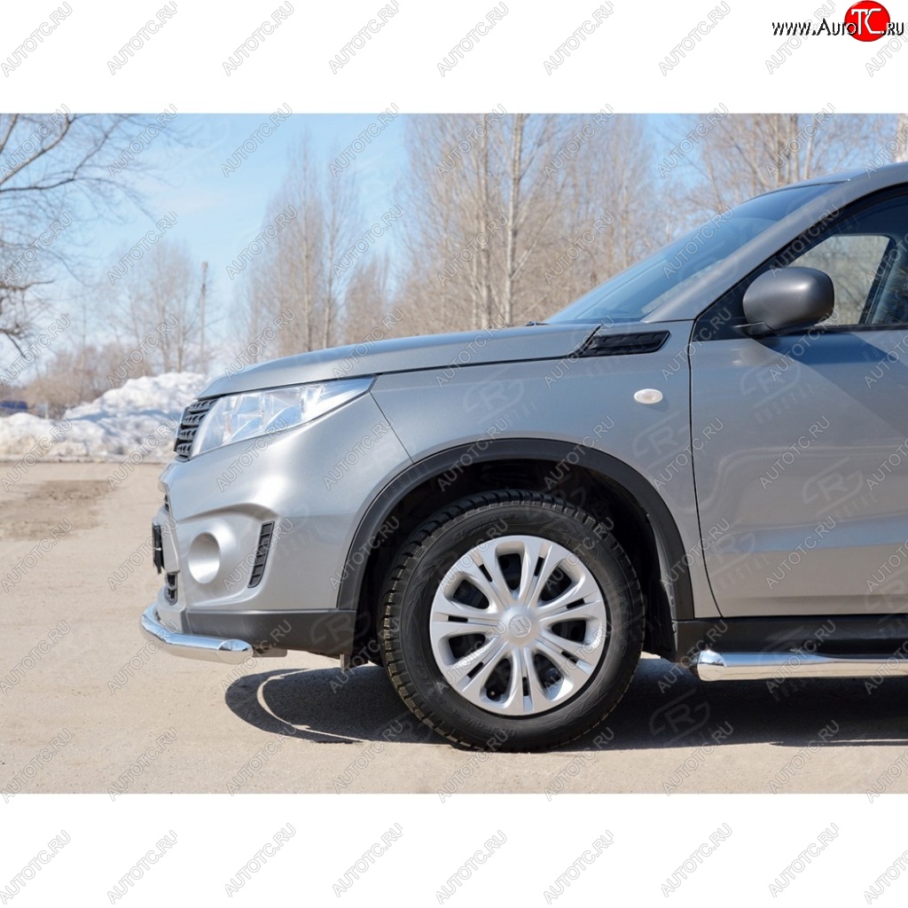 15 499 р. Одинарная защита переднего бампера диаметром 63 мм SLITKOFF  Suzuki Vitara  LY (2015-2019) дорестайлинг  с доставкой в г. Чебоксары