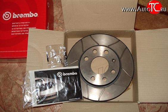 6 449 р. Передний тормозной диск Brembo Max 14 с вентиляцией и проточками Лада 21099 (1990-2004)  с доставкой в г. Чебоксары