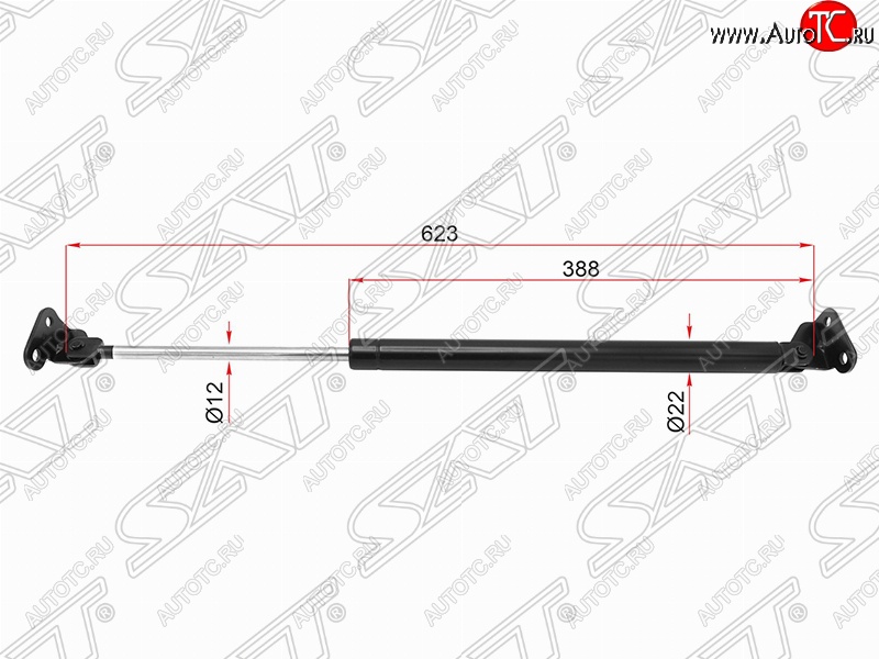 1 079 р. Левый упор крышки багажника (газовый) SAT Toyota 4Runner N180 рестайлинг (2000-2002)  с доставкой в г. Чебоксары