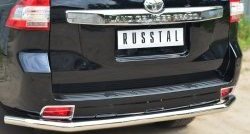 17 999 р. Одинарная защита заднего бампера из трубы диаметром 63 мм SLITKOFF  Toyota Land Cruiser Prado  J150 (2013-2017) 1-ый рестайлинг  с доставкой в г. Чебоксары. Увеличить фотографию 2