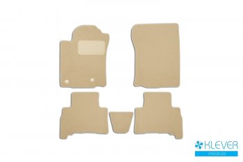 Текстильные коврики салона Klever Premium Toyota Land Cruiser Prado  J150 (2013-2020) 1-ый рестайлинг, 2-ой рестайлинг (Бежевые)