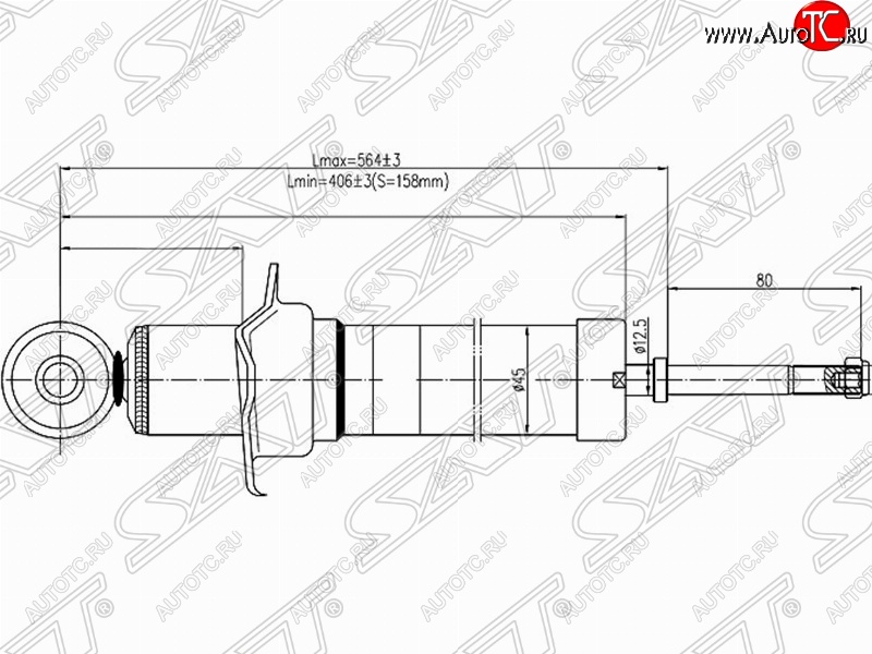 2 779 р. Амортизатор задний SAT (установка на левую или правую сторону)  Toyota Altezza - Verossa  с доставкой в г. Чебоксары