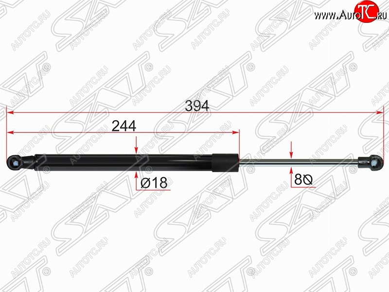 479 р. Газовый упор крышки багажника SAT  Toyota Auris  E180 (2012-2016) хэтчбэк 5 дв. дорестайлинг  с доставкой в г. Чебоксары